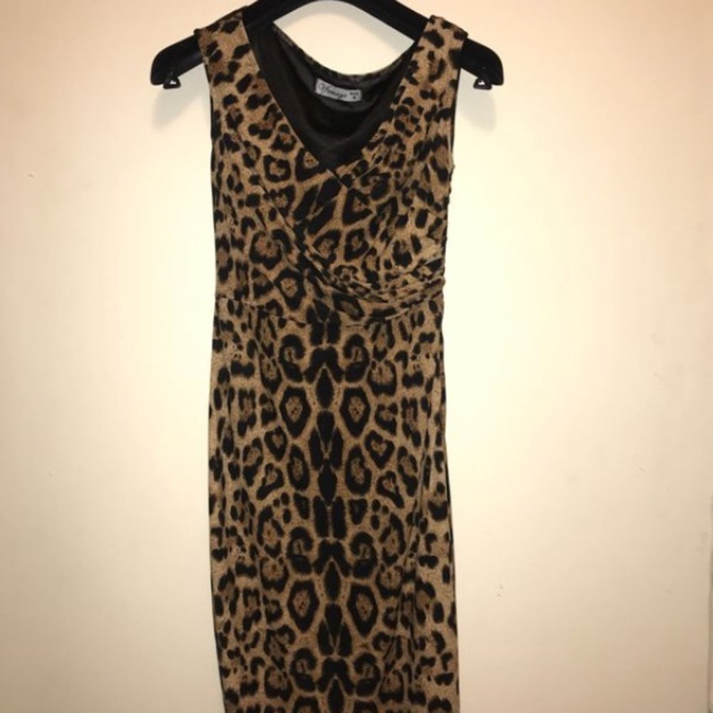 Vfemage Leopard Print Dress (S) Brand New
